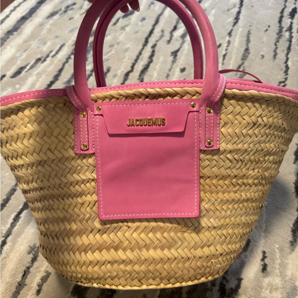 ❌ SOLD ❌Jacquemus Le Panier Sole - beach straw bag in pink